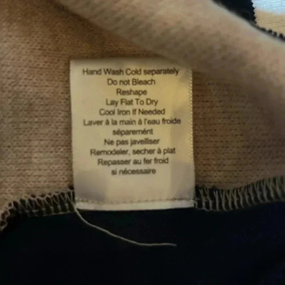 Paisley & Gray beige and navy weekender sweater slim fit XL - Picture 8 of 11